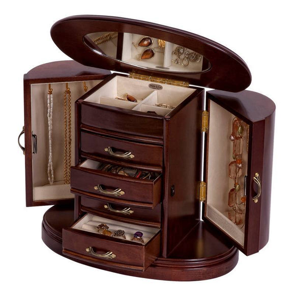 Heloise Wooden Jewelry Box-Jewelry Box-Mele & Co.-Top Notch Gift Shop