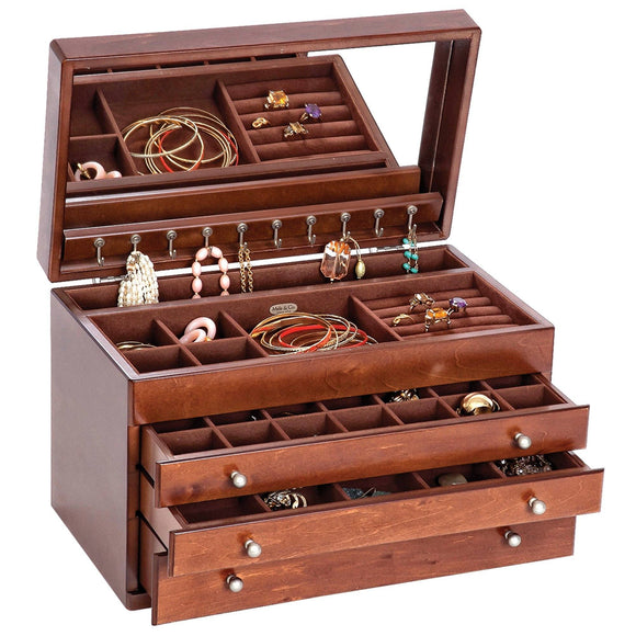 Brigitte Wooden Jewelry Box-Jewelry Box-Mele & Co.-Top Notch Gift Shop