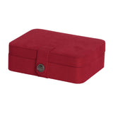 Giana - Plush Fabric Jewelry Box with Lift Out Tray in Red-Jewelry Box-Mele & Co.-Top Notch Gift Shop