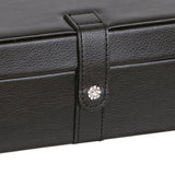 Lila Forty-Eight Section Jewelry Box in Black Faux Leather-Jewelry Box-Mele & Co.-Top Notch Gift Shop