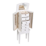 Hadley Wooden Jewelry Armoire in White-Jewelry Box-Mele & Co.-Top Notch Gift Shop