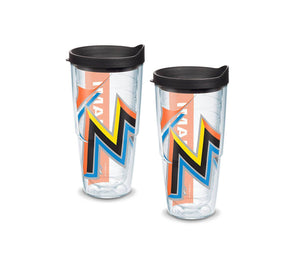 Miami Marlins Colossal 24 oz. Tervis Tumbler with Lid - (Set of 2)-Tumbler-Tervis-Top Notch Gift Shop