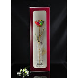 24K Gold Tipped Paradise Rose with Crystal Vase-Gold Trimmed Rose-The Rose Lady-Top Notch Gift Shop