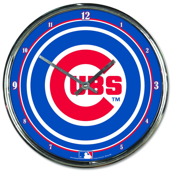 Chicago Cubs Chrome Plated Clock-Clock-Wincraft-Top Notch Gift Shop