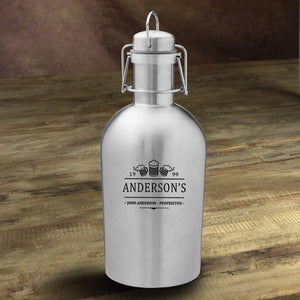 3 Beers Personalized Stainless Steel Growler-Growler-JDS Marketing-Top Notch Gift Shop