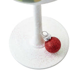 Snow Ornaments Super Bling Wine Glass by Lolita®-Wine Glass-Designs by Lolita® (Enesco)-Top Notch Gift Shop