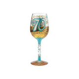 70th Birthday Wine Glass by Lolita®-Wine Glass-Designs by Lolita® (Enesco)-Top Notch Gift Shop