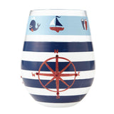 Maritime Stemless Wine Glass by Lolita®-Stemless Wine Glass-Designs by Lolita® (Enesco)-Top Notch Gift Shop