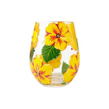 Hibiscus Stemless Wine Glass by Lolita®-Stemless Wine Glass-Designs by Lolita® (Enesco)-Top Notch Gift Shop