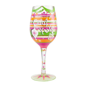 Cool Yule Wine Glass by Lolita®-Wine Glass-Designs by Lolita® (Enesco)-Top Notch Gift Shop