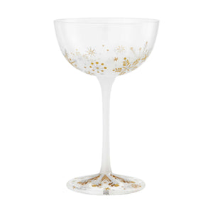 First Snowflakes Coupe Glass by Lolita-Coupe Glasses-Designs by Lolita® (Enesco)-Top Notch Gift Shop