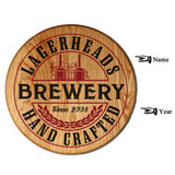 Brewery Barrel Head Sign - Personalized-Barrel Sign-1000 Oaks Barrel-Top Notch Gift Shop