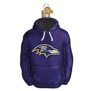 Baltimore Ravens Hand Blown Glass Hoodie Ornament-Ornament-Old World Christmas-Top Notch Gift Shop