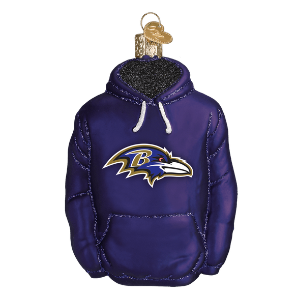 Baltimore Ravens Hand Blown Glass Hoodie Ornament-Ornament-Old World Christmas-Top Notch Gift Shop
