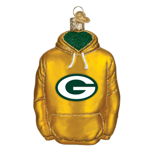 Green Bay Packers Hand Blown Glass Hoodie Ornament-Ornament-Old World Christmas-Top Notch Gift Shop
