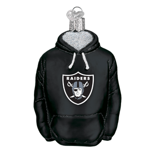 Oakland Raiders Hand Blown Glass Hoodie Ornament-Ornament-Old World Christmas-Top Notch Gift Shop