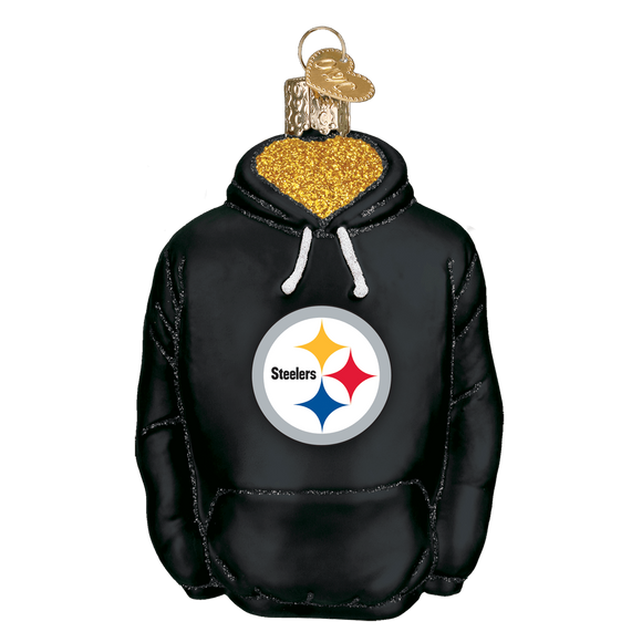 Pittsburgh Steelers Hand Blown Glass Hoodie Ornament-Ornament-Old World Christmas-Top Notch Gift Shop