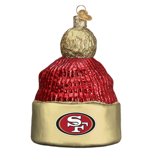 San Francisco 49ers Hand Blown Glass Beanie Ornament-Ornament-Old World Christmas-Top Notch Gift Shop