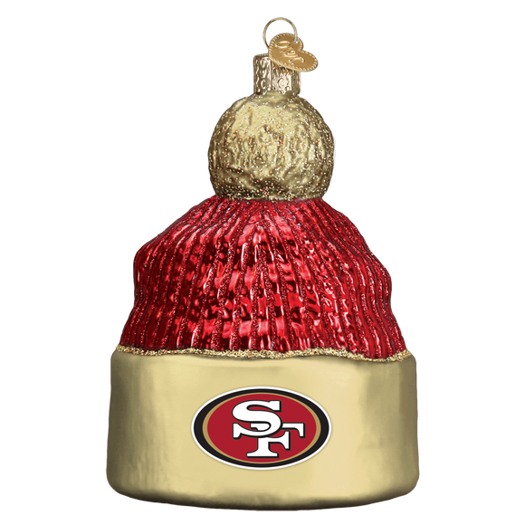 San Francisco 49ers Hand Blown Glass Beanie Ornament-Ornament-Old World Christmas-Top Notch Gift Shop