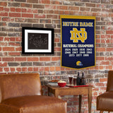 University of Notre Dame Vintage Wool Dynasty Banner With Cafe Rod-Banner-Winning Streak Sports LLC-Top Notch Gift Shop