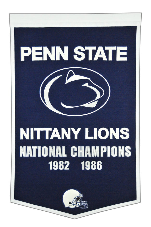 Penn State University Vintage Wool Dynasty Banner With Cafe Rod-Banner-Winning Streak Sports LLC-Top Notch Gift Shop