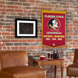 Florida State Vintage Wool Dynasty Banner With Cafe Rod-Banner-Winning Streak Sports LLC-Top Notch Gift Shop