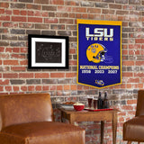 LSU Vintage Wool Dynasty Banner With Cafe Rod-Banner-Winning Streak Sports LLC-Top Notch Gift Shop