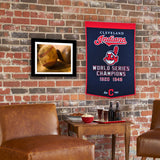 Cleveland Indians Vintage Wool Dynasty Banner With Cafe Rod-Banner-Winning Streak Sports LLC-Top Notch Gift Shop
