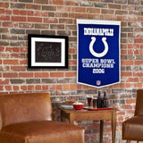 Indianapolis Colts Vintage Wool Dynasty Banner With Cafe Rod-Banner-Winning Streak Sports LLC-Top Notch Gift Shop