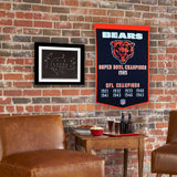Chicago Bears Vintage Wool Dynasty Banner With Cafe Rod-Banner-Winning Streak Sports LLC-Top Notch Gift Shop