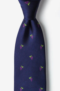Grape Minds Drink Alike 100% Silk Men's Wine Tie-Necktie-Alynn-Top Notch Gift Shop