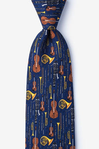 Well Orchestrated 100% Silk Men's Tie-Necktie-Alynn-Top Notch Gift Shop
