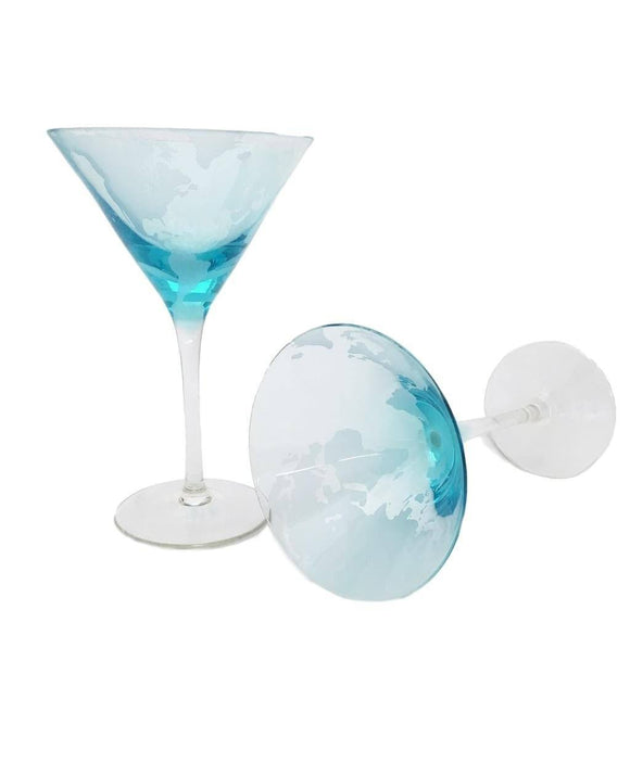 It's 5 O'Clock Somewhere Martini Glasses (Set of 2)-Martini Glass-Asta Glass-Top Notch Gift Shop