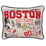 Boston University Embroidered CatStudio Pillow-Pillow-CatStudio-Top Notch Gift Shop