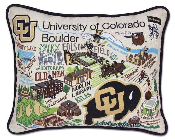 University of Colorado Embroidered CatStudio Pillow-Pillow-CatStudio-Top Notch Gift Shop