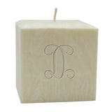 4" Hand Poured Initial Palm Wax Candle - Unscented-Candle-Carved Solutions-Top Notch Gift Shop