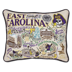 East Carolina University Embroidered CatStudio Pillow-Pillow-CatStudio-Top Notch Gift Shop