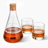Whiskey Decanter in Wood Crate with two Glasses - Personalized-Decanter-JDS Marketing-Top Notch Gift Shop