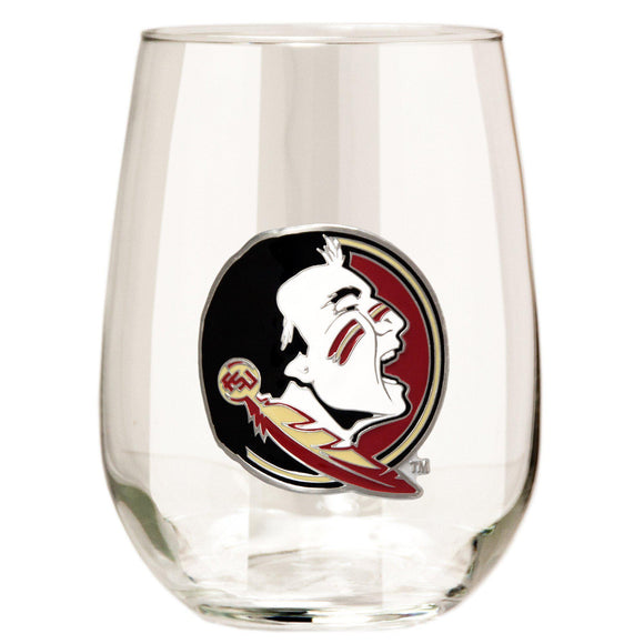 Florida State Seminoles 15 oz. Stemless Wine Glass - (Set of 2)-Stemless Wine Glass-Great American Products-Top Notch Gift Shop