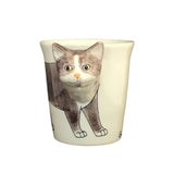 Gray & White Cat Hand Painted Coffee Mug-Mug-Sea Island-Top Notch Gift Shop