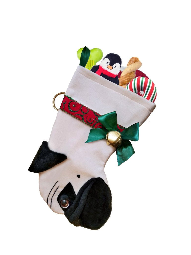 Pug Christmas Stocking-Holiday Stocking-Hearth Hounds-Top Notch Gift Shop