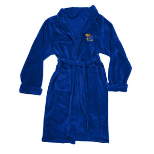 Kansas Jayhawks Men's Silk Touch Plush Bath Robe-Bathrobe-Northwest-Top Notch Gift Shop