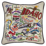 Idaho Hand Embroidered CatStudio State Pillow-Pillow-CatStudio-Top Notch Gift Shop