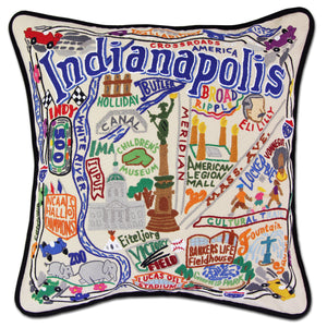 Indianapolis Embroidered CatStudio Pillow-Pillow-CatStudio-Top Notch Gift Shop