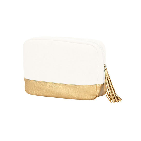 Creme Cabana Cosmetic Bag - Personalized-Bag-Viv&Lou-Top Notch Gift Shop