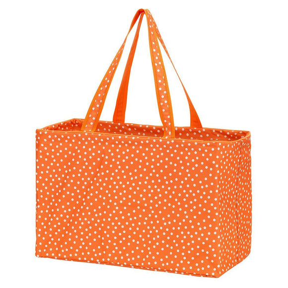 Orange Scattered Dot Ultimate Tote - Personalized-Bag-Viv&Lou-Top Notch Gift Shop