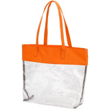 Orange Clear Tote - Personalized-Bag-Viv&Lou-Top Notch Gift Shop