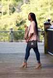 Black Anna Crossbody Bag - Personalized-Bag-Viv&Lou-Top Notch Gift Shop