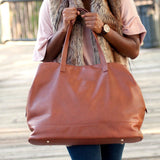 Camel Cambridge Vegan Leather Travel Bag - Personalized-Bag-Viv&Lou-Top Notch Gift Shop
