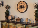 'Rebecca Vineyards' Quarter Barrel Sign- Personalized-Barrel Sign-1000 Oaks Barrel-Top Notch Gift Shop